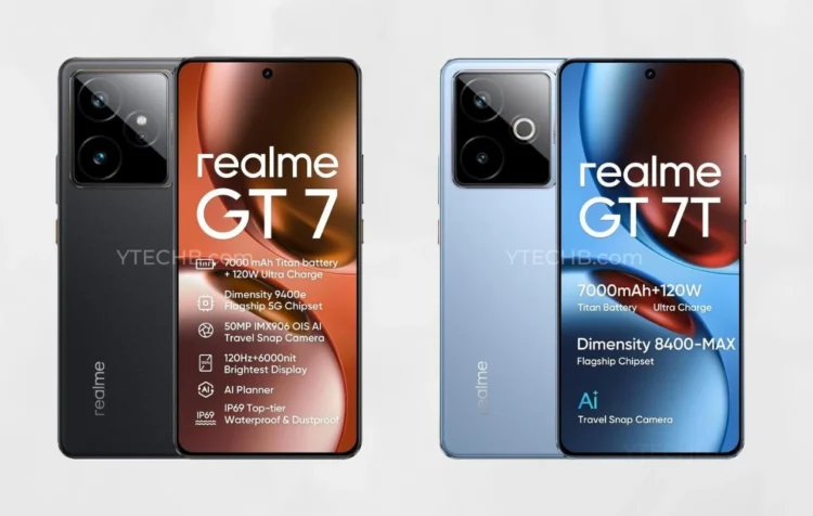 अनन्य - Realme GT 7 और GT 7T स्पेक्स और प्राइस लीक!