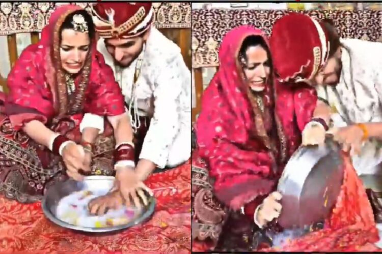 दुल्हन दूल्हे वायरल वीडियो: वेडिंग रिवाज या डब्ल्यूडब्ल्यूई रिंग? नवविवाहित युगल इसे 'गली चाप गोंदास' से बाहर निकालते हैं, 'नेटिज़ेंस ने नाराजगी