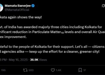 ममता बनर्जी ने कहा कि वायु प्रदूषण को कम करने के लिए भारत में शीर्ष 3 शहरों में कोलकाता कहते हैं