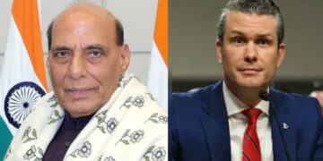 राजनाथ सिंह ने अमेरिकी समकक्ष पीट हेगसेथ के साथ बात की