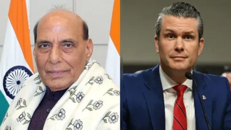 राजनाथ सिंह ने अमेरिकी समकक्ष पीट हेगसेथ के साथ बात की