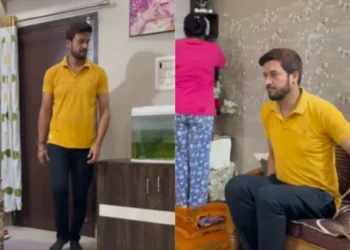वायरल वीडियो: Biwi ka khauf! पति अपना सामान्य स्व बनना चाहता है, लेकिन पत्नी के सामने जमीन पर खड़े नहीं हो सकता, ऐसा करता है