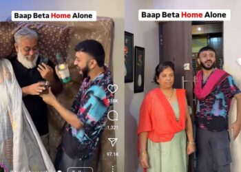 वायरल वीडियो: Biwi ka khauf! पिता, पुत्र घर में सैंस पत्नी में स्वतंत्रता का आनंद लेते हैं, यहाँ क्या होता है जब वह लौटती है