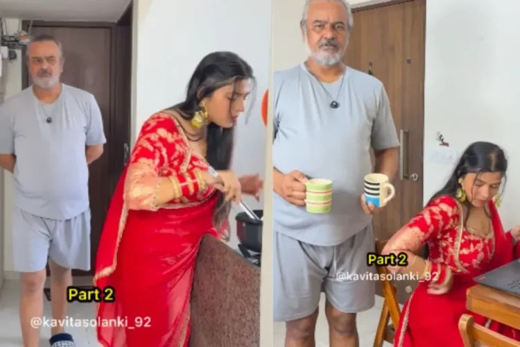 वायरल वीडियो: अल्टीमेट सासुर! पिता में पिता और पुत्र को बचाने के लिए पत्नी और पुत्र को ले जाता है, नेटिज़ेंस पराक्रमी प्रभावित