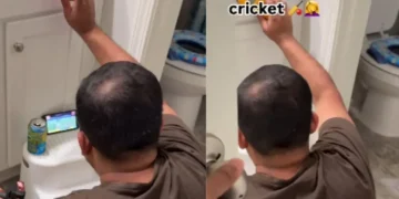 वायरल वीडियो: आईपीएल 2025 फाइनल हिट पीक से पहले क्रिकेट क्रेज! पति आनंद में मैच देखने का अनूठा तरीका ढूंढता है