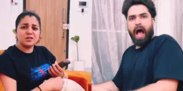 वायरल वीडियो: इंटेलिजेंट बीवी! पत्नी एक शर्त के दौरान हिस्सेदारी उठाती है, फिर मैदान छोड़ देती है, पति 10000 रुपये खो देता है