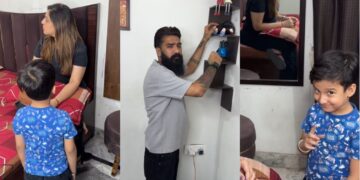 वायरल वीडियो: जब पीकाबू 'पीक-ए-बू-हू,' में बदल जाता है, 'टॉडलर ने पिता के गुप्त चुंबन को' कामवाल बाई 'के लिए उकसाया
