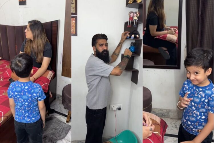 वायरल वीडियो: जब पीकाबू 'पीक-ए-बू-हू,' में बदल जाता है, 'टॉडलर ने पिता के गुप्त चुंबन को' कामवाल बाई 'के लिए उकसाया