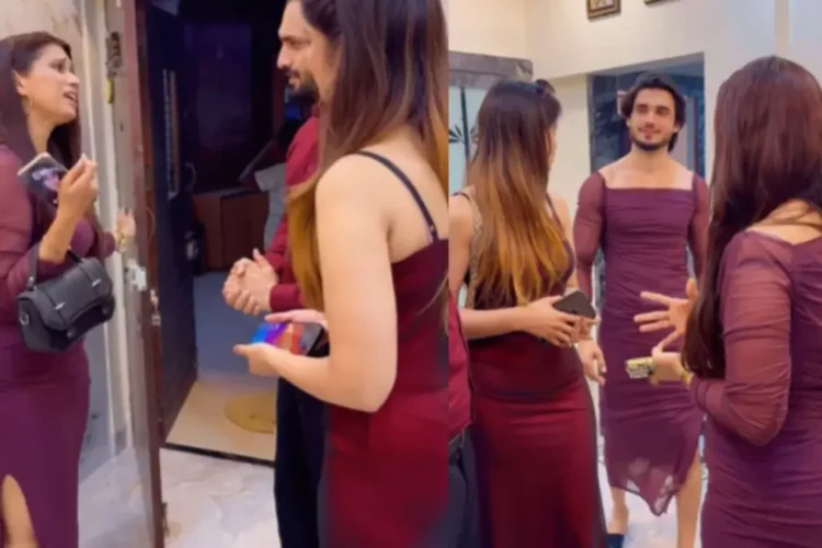 वायरल वीडियो पत्नी ने पती को दोस्त और उसके पति को प्रतिस्पर्धा देने के लिए बदलने के लिए कहा, वह जो पोशाक पहनती है वह लहर बनाती है