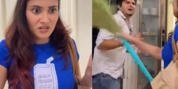 वायरल वीडियो: पत्नी बिस्तर पर युगल देखने के लिए घर लौटती है, उन्हें झडु के साथ कड़ी मेहनत करता है, फिर पति इसे प्रकट करने के लिए चलता है