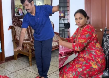 वायरल वीडियो: पत्नी योग का अभ्यास करती है, पति सेल्फी लेता है, इसे स्थिति में डालता है, बायवी फायर, चेक क्यों?