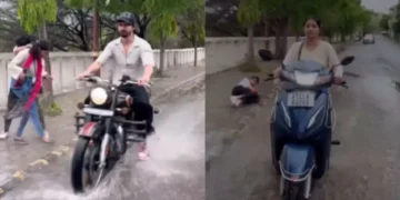 वायरल वीडियो: बॉयफ्रेंड ने खुद को छप से खुद को कवर करने के लिए शील्ड के रूप में प्रेमिका का उपयोग किया, उसका बदला उसके लिए एक जीवन सबक है