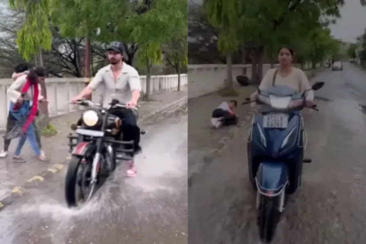 वायरल वीडियो: बॉयफ्रेंड ने खुद को छप से खुद को कवर करने के लिए शील्ड के रूप में प्रेमिका का उपयोग किया, उसका बदला उसके लिए एक जीवन सबक है