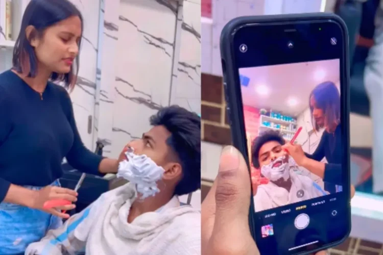 वायरल वीडियो: लड़के लड़के होंगे! लड़का एक दाढ़ी के लिए सैलून का दौरा करता है, अपनी लड़की की नजर नहीं ले सकता, वह अद्वितीय शेविंग विधि तैयार करता है