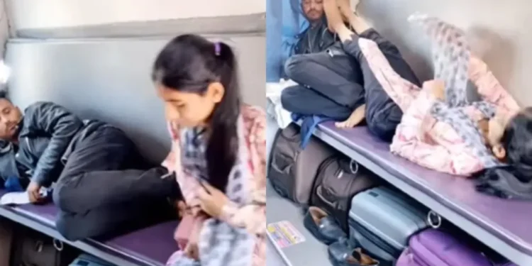 वायरल वीडियो: स्मार्टी! ट्रेन ट्रिक्स पर लड़की अपनी सीट को खाली करने के लिए लड़के की प्रतिक्रिया वायरल हो जाती है