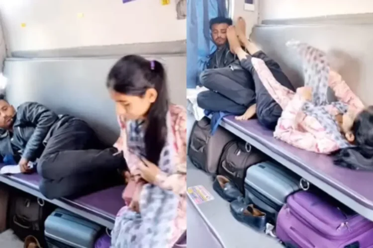 वायरल वीडियो: स्मार्टी! ट्रेन ट्रिक्स पर लड़की अपनी सीट को खाली करने के लिए लड़के की प्रतिक्रिया वायरल हो जाती है