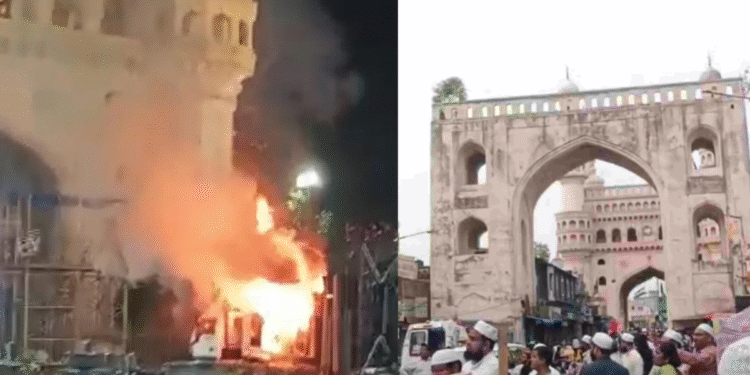 हैदराबाद फायर: गुलज़ार हाउस में चौंकाने वाली दुर्घटना में चार्मिनर के पास 8 मृत