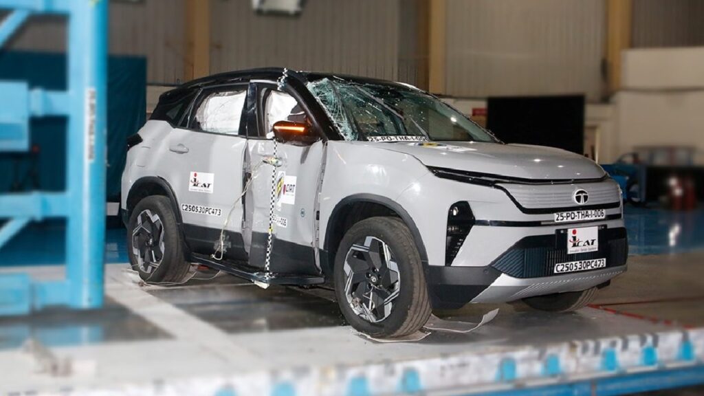 टाटा हैरियर ईवी स्कोर के रूप में ज्यादा के रूप में महिंद्रा xev 9e पर भरत NCAP