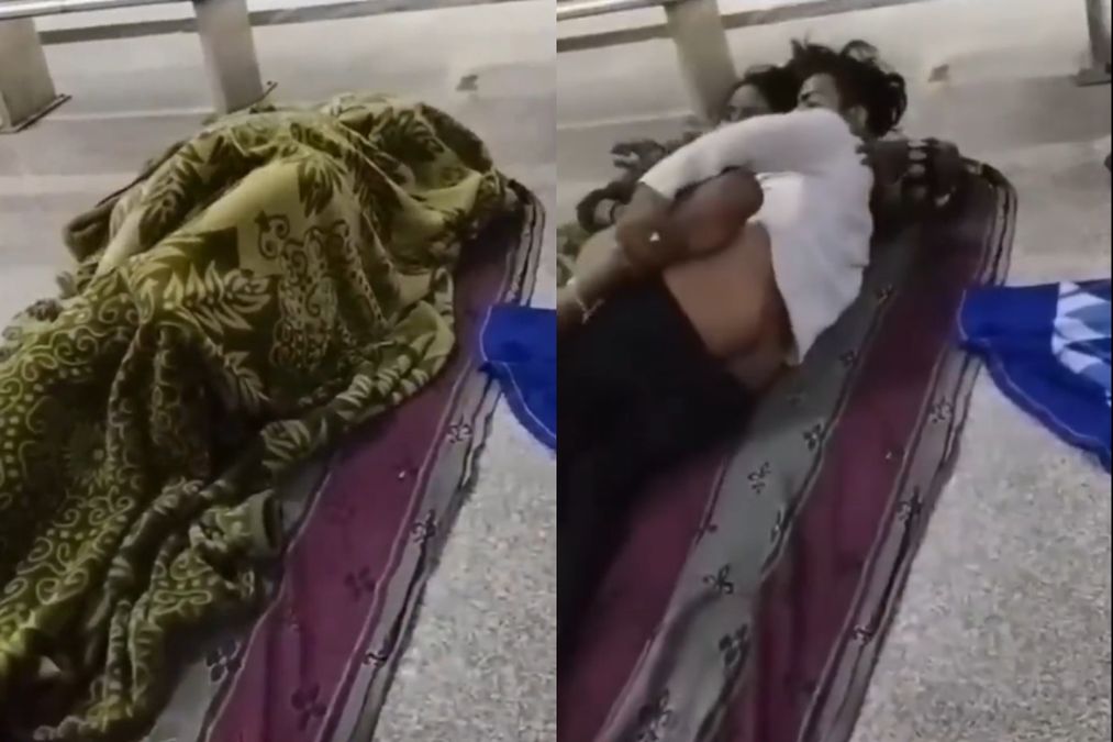 वायरल वीडियो: कंबल के तहत युगल रेलवे स्टेशन पर अंतरंग हो जाते हैं, शॉक में नेटिज़ेंस