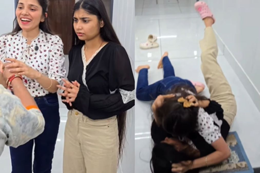 वायरल वीडियो: 'AADHEY AADHEY KAR LENA ...' बहनें अनिच्छा से रिश्तेदार से उपहार के रूप में पैसे लेती हैं, फिर महाभारत शुरू होती है