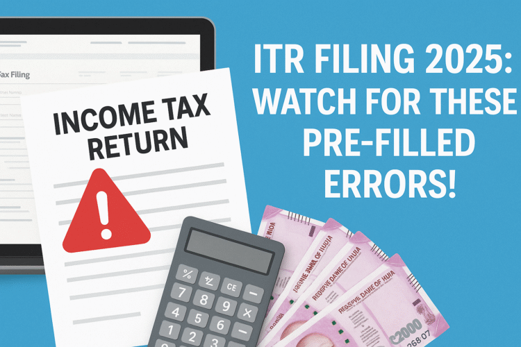 AY 2025 के लिए पूर्व -भरे ITR रूपों में सामान्य त्रुटियां - करदाताओं के लिए प्रमुख बिंदु -