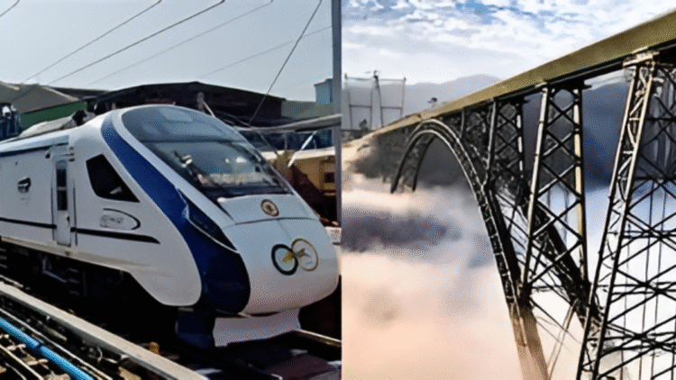 CHENAB BRIDGE UPDATE: PM MODI FLAGS OFF OFFRA -SRINAGAR VANDE BHARAT EXPRESS | J & K में ऐतिहासिक रेल लॉन्च