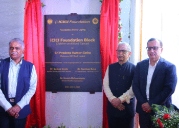 ICICI बैंक और TATA मेमोरियल सेंटर (TMC) विशाखापत्तनम में उन्नत कैंसर केयर ब्लॉक के लिए नींव का पत्थर है