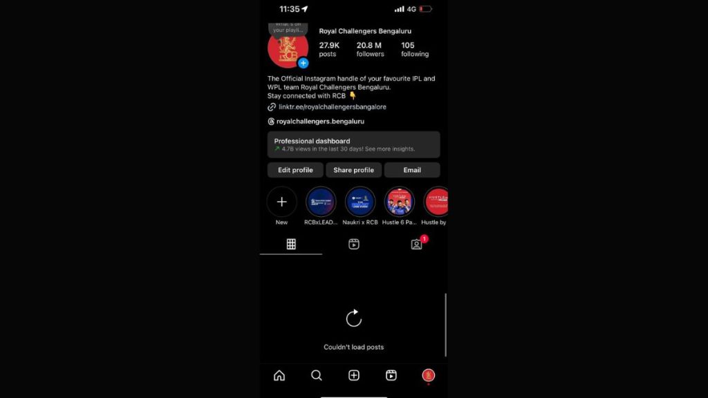 IPL 2025 फाइनल: आरसीबी का आधिकारिक इंस्टाग्राम हिस्टोरिक टाइटल जीत के बाद क्रैश हो जाता है, सोशल मीडिया पर चढ़ता है