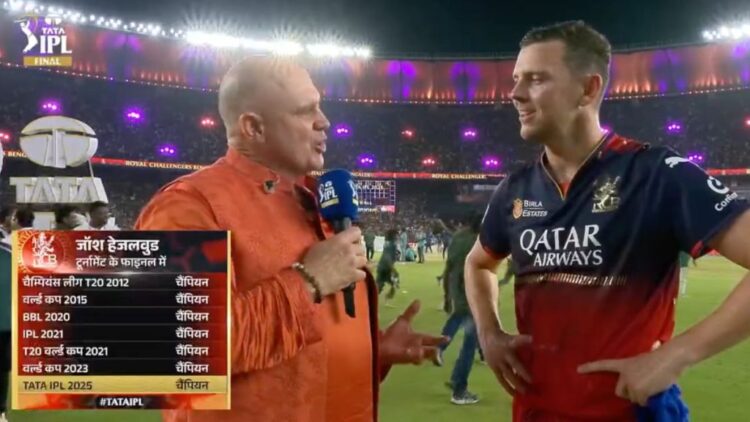 IPL 2025 फाइनल: जोश हेज़लवुड ने सही फाइनल रिकॉर्ड का विस्तार किया, आरसीबी के साथ एक और ट्रॉफी जीतता है
