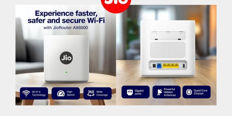 Reliance Jio ने वाई-फाई 6 और मेष समर्थन के साथ AX6000 यूनिवर्सल राउटर लॉन्च किया