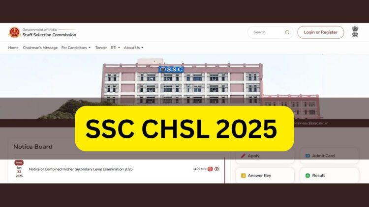 SSC CHSL 2025 अधिसूचना: आवेदन SSC.Gov.in पर 3,131 रिक्तियों के लिए शुरू होता है; यहां आवेदन करने के लिए प्रमुख दिनांक, पात्रता और प्रत्यक्ष लिंक की जाँच करें