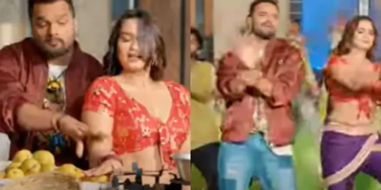 खसारी लाल यादव ने नीलम गिरी को छेड़ दिया, 'आम भल छोट,' भोजपुरी गीत इंटरनेट को हिलाता है
