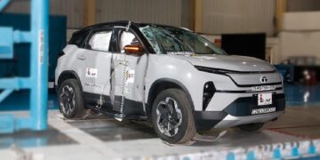 टाटा हैरियर ईवी स्कोर के रूप में ज्यादा के रूप में महिंद्रा xev 9e पर भरत NCAP
