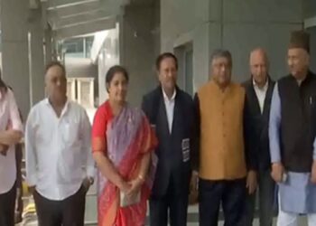 भाजपा सांसद रवि शंकर प्रसाद ने यूरोप की यात्रा के बाद दिल्ली में ऑल-पार्टी प्रतिनिधिमंडल का नेतृत्व किया