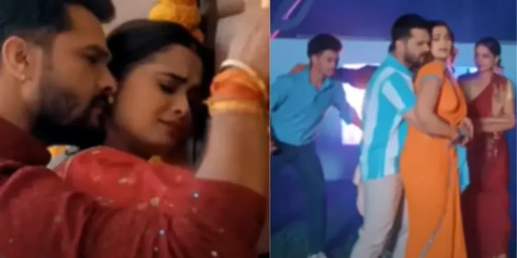 भोजपुरी गीत: नीलम गिरी के भाप से भरे बेडरूम रोमांस क्लीन बोल्ड्स खसारी लाल यादव 'रेट बीर मी,' दर्शकों ने डंबफाउंड किया