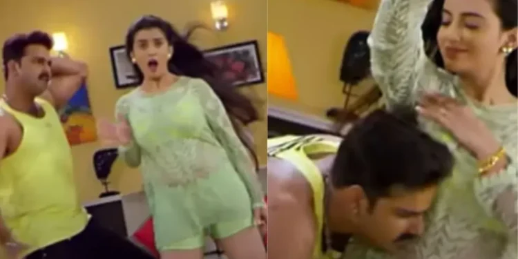 भोजपुरी गीत: पवन सिंह की भाप से भरी रसायन विज्ञान के साथ अक्षरा सिंह के साथ 'काबर हता के तार ना छुआ' में दर्शकों, चेक