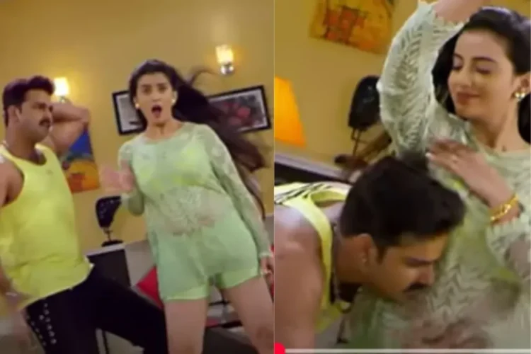 भोजपुरी गीत: पवन सिंह की भाप से भरी रसायन विज्ञान के साथ अक्षरा सिंह के साथ 'काबर हता के तार ना छुआ' में दर्शकों, चेक