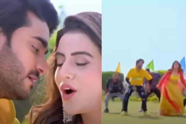 भोजपुरी गीत: प्रदीप पांडे चिंटु की बारिश रोमांस के साथ अक्षरा सिंह के साथ 'तू हंस के बोललू ई जान' में तापमान उच्च, घड़ी