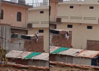 वायरल वीडियो: ऊंचाई! महिला को प्रेमी के साथ होटल के कमरे में ससुराल वालों द्वारा लाल हाथ से पकड़ा गया, खिड़की से कूदने के लिए ...