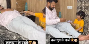 वायरल वीडियो: ओवरडोजिंग ओवरडोज! कल्यागी चाइल्ड पिता से पैसे पाने के लिए ट्रिक खेलता है; मां को पैसे