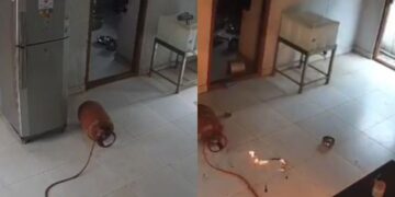 वायरल वीडियो: कैमरे पर पकड़ा गया गैस सिलेंडर विस्फोट, कैदियों का क्या होता है?