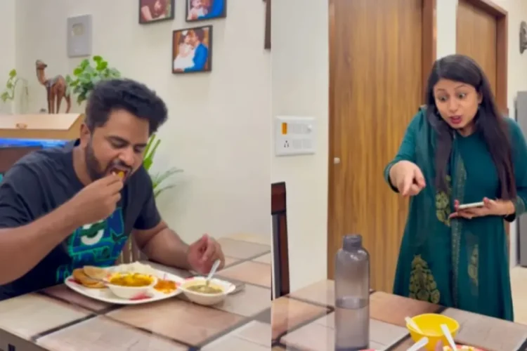 वायरल वीडियो: पति को फोन पर ध्यान देने के साथ भोजन का आनंद मिलता है, पत्नी शिष्टाचार का प्रचार करती है, ध्यान में उसकी पारी इंटरनेट को तोड़ देती है