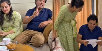 वायरल वीडियो: पति पड़ोसियों के सामने पत्नी की प्रशंसा करता है, लेकिन एक छोटी सी गलती खेल को बर्बाद कर देती है, जाँच करें क्या?