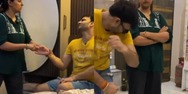 वायरल वीडियो: पत्नी पति से नृत्य करने के लिए कहती है, वह मना कर देती है, फिर वह उसे अपना सोने का हार पाने के लिए कहती है, वह रॉकेट बन जाती है ...