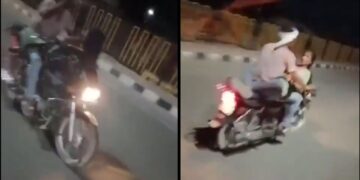 वायरल वीडियो: राष्ट्रीय राजमार्ग पर बाइक पर आपत्तिजनक स्थिति में लड़का और लड़की सवाल उठाता है, नेटिज़ेंस वजन में