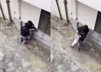वायरल वीडियो: लड़का और लड़की सड़क पर शालीनता की सभी सीमाओं को पार करें, आवासीय क्षेत्र को सस्ते होटल के कमरे में बदल दें