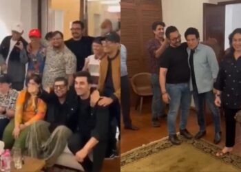 सचिन तेंदुलकर आमिर खान के निवास पर एक जादुई संगीत रात के लिए रणबीर कपूर और 'सीतारे ज़मीन पार' के साथ जुड़ते हैं