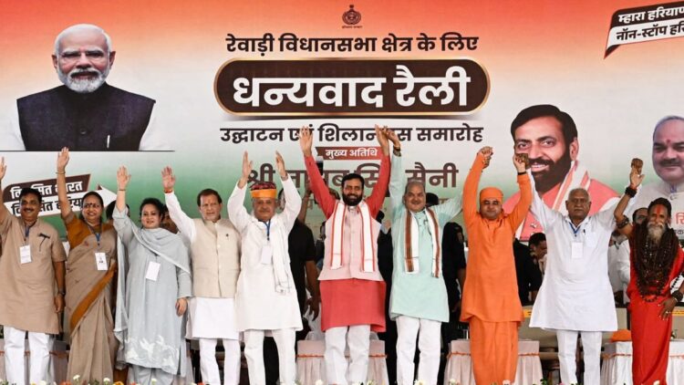 हरियाणा में बीजेपी की अहारवाल फॉल्टलाइन रावी में राव इंद्रजीत-सीएम सैनी फेसऑफ के साथ खुली