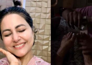 हिना खान ने पति रॉकी की देखभाल फुट मसाज वीडियो साझा किया, का कहना है कि उसका आदमी उसका "रोह का सुकून" है
