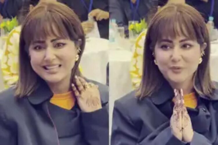 हिना खान प्राथमिकताएं काम! उसकी शादी के कुछ ही घंटों बाद कोरियाई एक्सपो में चमकता है